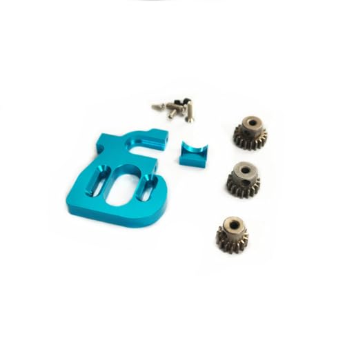 Rc Upgrade Spare For Wltoys 144010 124017 124016 Rc Car Adjustable Motor Bracket Mount With 15T 17T 19T Gears Pinions Set Upgrade Parts Accessories(Green) - color: Green