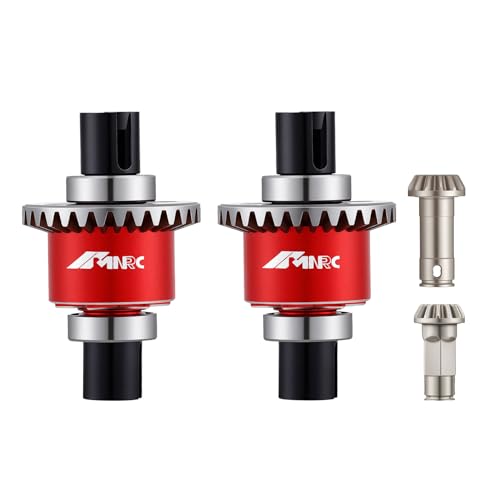 Steel Front Rear Differential Diff Input Gear Kit Compatible with Arrma Typhon Granite Mojave Grom Series Upgrade Part Red - color: Red