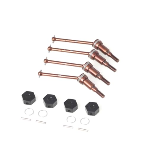 LCX Racing 1/16 RC Crawler Car Hard Steel Front Rear Universal Joint Driveshafts Clamping Wheel Hex for Arrma 1/16 Truck Mojave Grom, Upgrades Parts Accessories