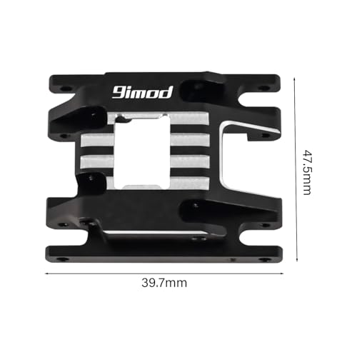Aluminum Skid Plate Transmission Mount CNC Upgrade for TRX4M 1/18 RC Crawler - color: Black