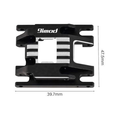 Aluminum Skid Plate Transmission Mount CNC Upgrade for TRX4M 1/18 RC Crawler - color: Black
