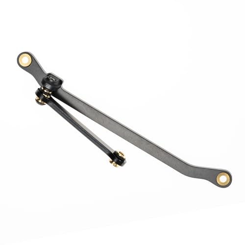 Stainless Steel Steering Links Set for TRX4M Axles (+5mm on Each Side) 1/18 RC Crawler, Black Coating - size: Each side +5mm