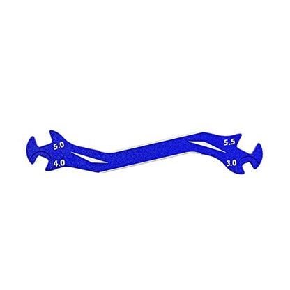 POCREATION Remote Control Car Model Tool, Alloy Spanner, 4 in 1 Multi Turnbuckle Wrench for 1/10 RC Cars, Portable Maintenance Tool (Blue) - color: Blue