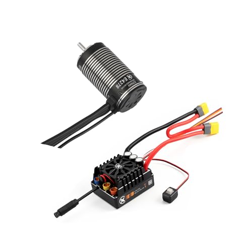 XC E4278 & E8XT60 Sensored Brushless Motor and ESC Combo for RC Car,3-6S Lipo,IP67 Water Proof,Applicable to:1/8
