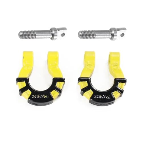 4 Pcs Metal Tow Shackle RC Trailer Buckle, Compatible with Axial SCX10 Tamiya CC01 RC4WD D90 D110 TF2 TRX-4, 1/10 Scale Crawler Car Accessories with Screws (Blue) - color: Blue