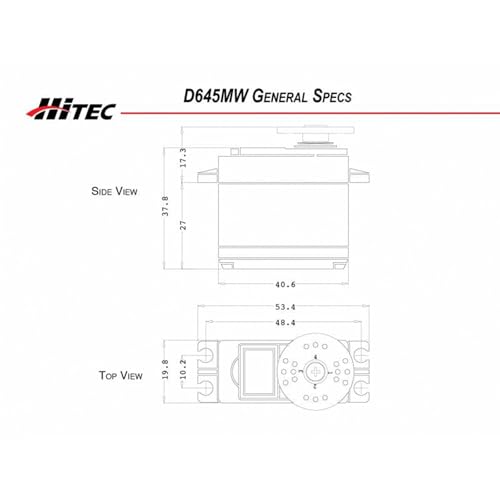 Hitec DD645MW Digital Servo | High Torque 187 oz-in | Waterproof & Splashproof | All Metal Gears | Programmable | for RC Cars, Crawlers, Boats in Wet Conditions（3PCS）
