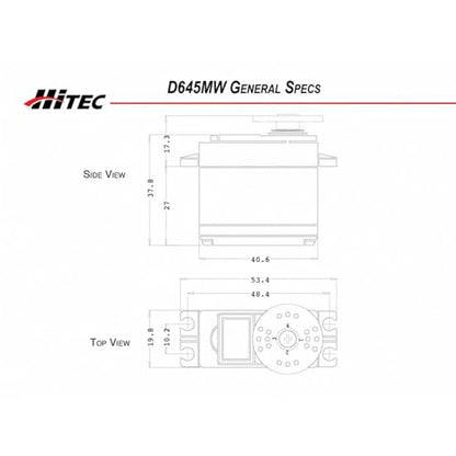 Hitec DD645MW Digital Servo | High Torque 187 oz-in | Waterproof & Splashproof | All Metal Gears | Programmable | for RC Cars, Crawlers, Boats in Wet Conditions（3PCS）