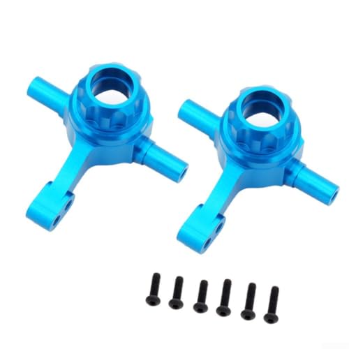 Aluminum Alloy Steering Knuckle Arms Set for TT02 1/10 RC Car, Metal Front Upright Upgrade Parts with Rich Accessories, Lightweight Rust-Proof Blue(Steering cup) - size: Steering cup
