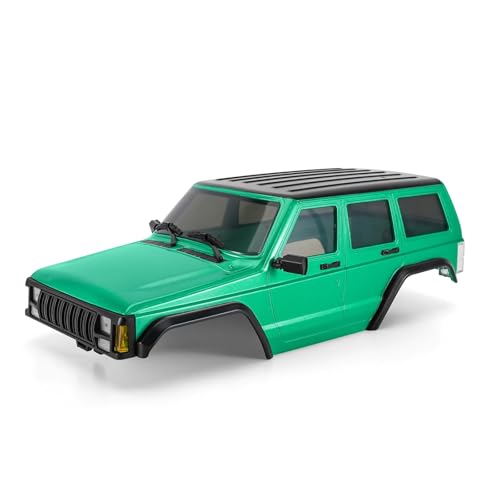 RC Car Parts for TRX4M for Bronco for Defender for Chassis 1/18 RC Crawler 6.10in Wheelbase ABS Hardtop for Cherokee Body(Green) - color: Green