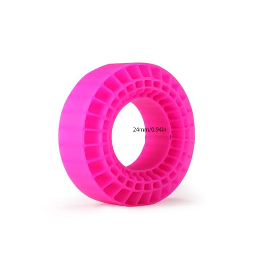 1.9 Inch Silicone Rubber Insert Foam Fit for 118-122mm 4.75" OD 1.9" Wheel Tires Inserts for 1/10 RC Crawler Accessories (Pink) - color: Pink