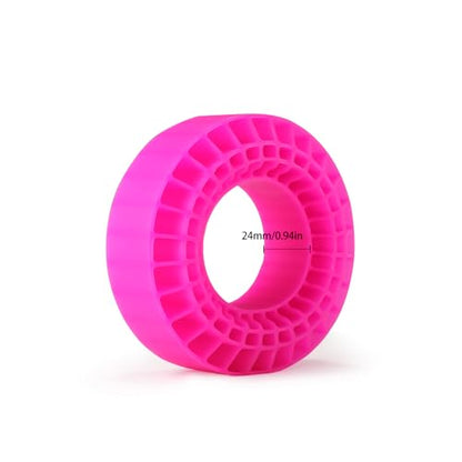1.9 Inch Silicone Rubber Insert Foam Fit for 118-122mm 4.75" OD 1.9" Wheel Tires Inserts for 1/10 RC Crawler Accessories (Pink) - color: Pink