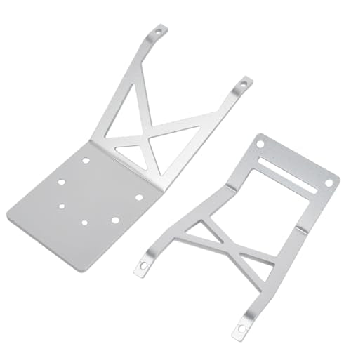 Aluminum Front/Rear Skid Plate for Traxxas 2WD Stampede Skully VXL Brushless Monster Truck (Sliver) - color: Sliver