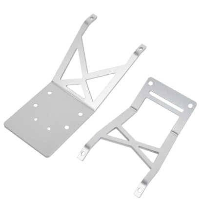 Aluminum Front/Rear Skid Plate for Traxxas 2WD Stampede Skully VXL Brushless Monster Truck (Sliver) - color: Sliver