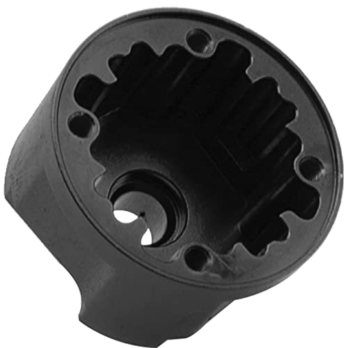 Metal Diff Case Front/Rear Differential Gear Carrier Cover # 9581 Compatible with Traxxas 1/8 Sledge 4WD 95076-4 RC Monster Truck Upgarde Parts (Black) - color: Black
