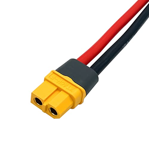 5Pairs XT60H (XT60 Upgrade Plug Male Female Extension Connector Adapter with Sheath Housing with 12AWG 10cm Silicone Wire for RC Lipo Battery FPV Racing Drone - style: XT60H