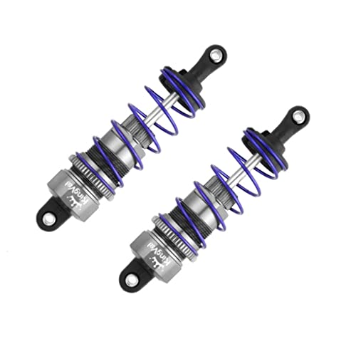 KingVal Replacement Aluminum 92mm Front and 105mm Rear Shock Absorber Damper Combo Compatible with 1:10 Scale Traxxas Slash 2WD/4X4 1/10 Maxx TRX-4 Axial SCX10 Redcat Ascent Fusion (Gray)