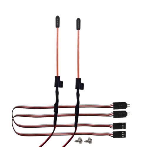 2PCS RC Whip Light Set for TRX4 SCX10 1/10 1/12 RC Crawler,Red | Effortless Plug-and-Play Installation,Bright LED Lighting,Purpose-Built for RC Rock Crawlers - color: Red