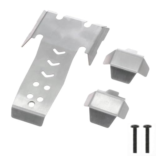 Stainless Steel Skid Plate Axle Protector Chassis Armor Compatible with 1 10 Scale RC Crawler Car Upgrade Parts Compatible with VP Optic H10 Model