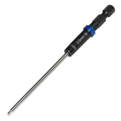 MIP Ball End Metric RC 1/4" Hex Bit 9210S 2.5mm – Hex Head Allen Wrench Drill Tools Tool Bits for Screwdrivers, Electric Screwguns, and Power Drills For RC Cars - Made in USA - size: 2.5mm - Ball End Hex