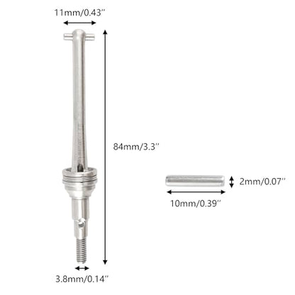 H16BM RC Metal Front Universal Drive Shafts 16410 Replacement Spare Parts for H16BM H16GT H16DR H16 H16P H16E 16208 16209 16210 16207 JC16EP HP161S H17 1:16 RC Cars Trucks Vehicle
