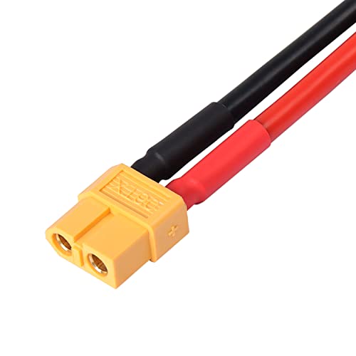 MEIRIYFA XT60 XT-60 Extension Cable, XT60 Male to XT60 Female Adapter Extension Cord with 50cm 12AWG Silicone Wire for Solar Panel RV Automotive RC Lipo Battery