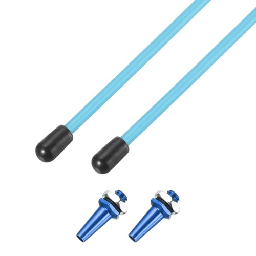 uxcell 320mm Plastic Protection Antenna Tube, RC Antenna Tube with Mount and Cap for RC Car Boat Drone Receiver(Blue, 2 Pcs) - color: Blue, size: 320mm