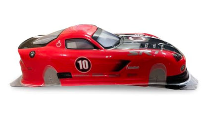 PVC Body Shell for 1/10 On Road Racing Drift Car, Dodge SRT Style, No Cut, 1:10 Scale