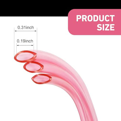 Fuel Line Hose Tube, 0.2" ID 9.84ft Flexible Carburetor Fuel Vent Line, Waterproof Rubber Petrol Fuel Gas Lines Pipe Hose Tubing, Compatible with Motorcycle ATV Dirt Bike (Pink)