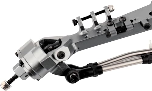 Full CNC Aluminum F9 Portal Front Rear Axle with Offset Front Differential for 1/10 RC Crawler Capra Gmade R1 Rock Buggy LCG Cheater Rigs 1.9 UTB Shafty (Titanium) - color: Titanium