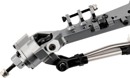Full CNC Aluminum F9 Portal Front Rear Axle with Offset Front Differential for 1/10 RC Crawler Capra Gmade R1 Rock Buggy LCG Cheater Rigs 1.9 UTB Shafty (Titanium) - color: Titanium