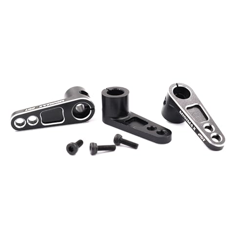 Aluminum 25T Servo Arm for Futaba Savox Power HD Servos Motor(Black) | 25T Servo Horn for 1/8 1/10 RC Off-Road Crawler Drift Racing Car,CNC Machining,High Strength