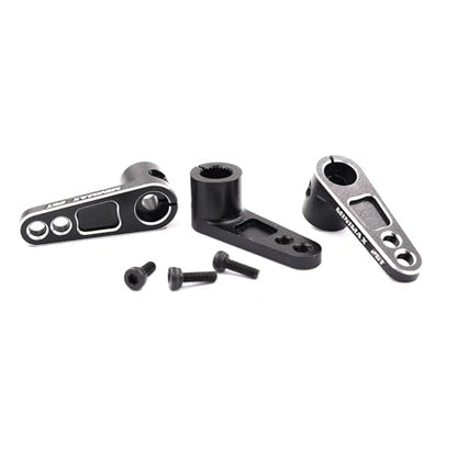 Aluminum 25T Servo Arm for Futaba Savox Power HD Servos Motor(Black) | 25T Servo Horn for 1/8 1/10 RC Off-Road Crawler Drift Racing Car,CNC Machining,High Strength