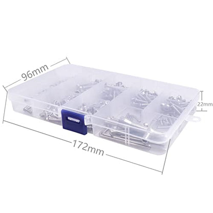 288pcs RC Screws Kit Repair Tools M3 M4 Hex Screws RC Repair Tool Kit Hardware Set for 1/10 Traxxas Slash 2WD 4x4 Accessories