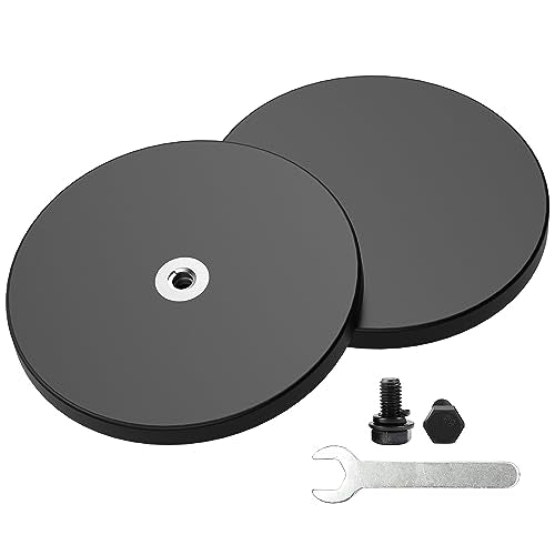 Magnetpro 2 Pieces Strong Rubber Coated Mounting Magnets 120 LB | Anti-Scratch, Over 120 LB Adhesive Power, with M6 Thread Hole and Bolts - size: 120LB - M6 Female 2P