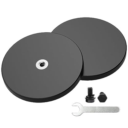 Magnetpro 2 Pieces Strong Rubber Coated Mounting Magnets 120 LB | Anti-Scratch, Over 120 LB Adhesive Power, with M6 Thread Hole and Bolts - size: 120LB - M6 Female 2P