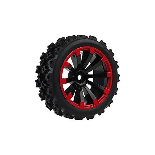 1/10 RC Car Tires 12mm Hex Wheels | For 1/18 Truck 1/12 to 1/16 Buggy, Compatible with Slash WLtoys 144001 A959 124018 124019 - color: black
