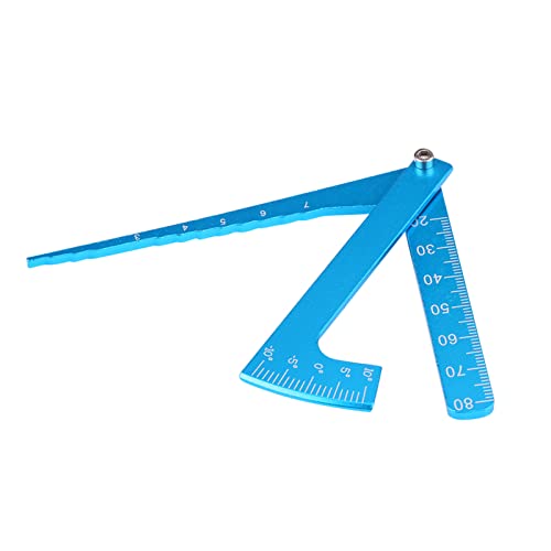 RC Car Camber Gauge, RC Height and Wheel Rim Camber Adjustment Tool, with Markings Blue Metal 3 in 1 RC Car Tools for RC Car Setup