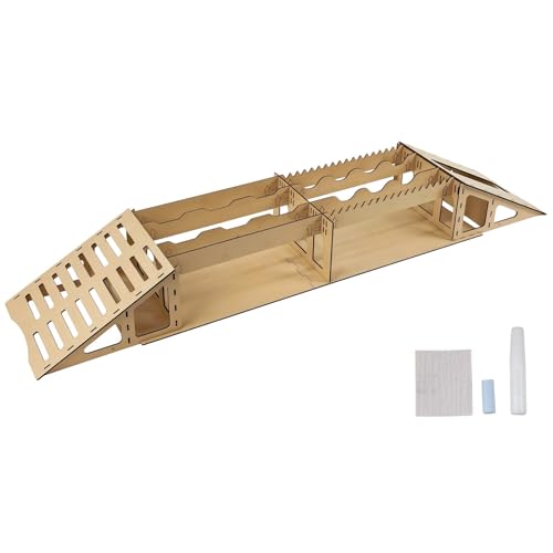 RC Crawler Bridge Obstacle Ramp, Detachable Climbing Bridge Track for 1/18 1/24 Scale RC Crawler Cars, Tabletop RC Rock Crawling Course Accessory