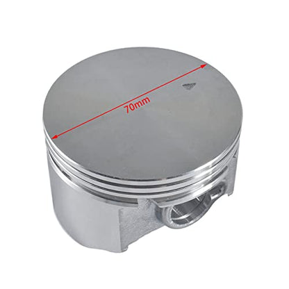 3.308 Billet Rod Kit for Predator 212cc Hemi and Non-Hemi Engine. | 70mm Flat Top Piston .010 High Compression Head Gasket for Harbor Freight Engine