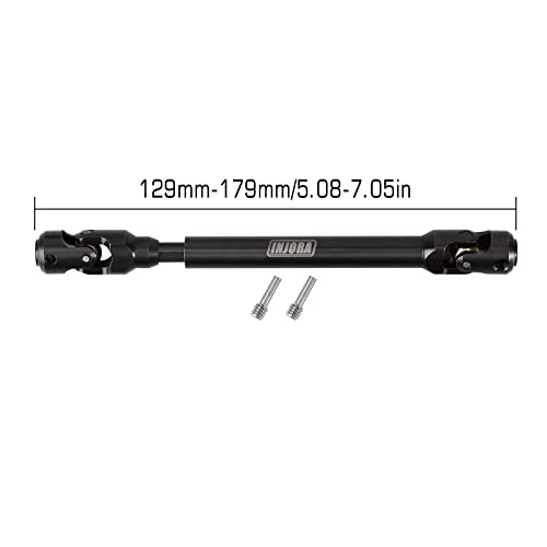 INJORA Steel Heavy-Duty Drive Shaft for 1/10 RC Car Crawler (129mm-179mm) - size: 129mm-179mm