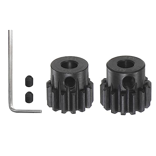 HARFINGTON Mod 1 M1 Pinion Motor Gear Set 2pcs 13T 14T Fit 5mm RC Motor Shaft M1 Pitch Gears for RC Car, with Hex Key - style: 13T 14T