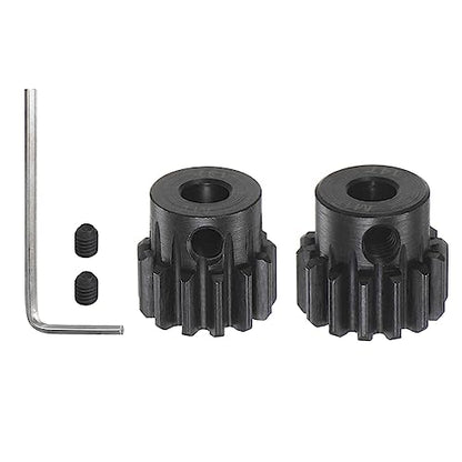 HARFINGTON Mod 1 M1 Pinion Motor Gear Set 2pcs 13T 14T Fit 5mm RC Motor Shaft M1 Pitch Gears for RC Car, with Hex Key - style: 13T 14T