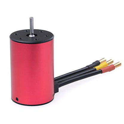KingVal Replacement 3660 3500KV Waterproof Brushless Motor Shaft 3.175mm Compatible with 1/10 RC Car - size: 3500KV(ø3.175mm Shaft), style: 3660