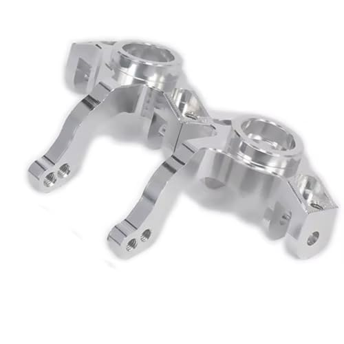for Hobby for Axial for Yeti 1/10 Aluminum Steering Knuckles Hub Carrier Rc Model Car for Desert for Buggy Crawler Upgrade Accessories RC Steering Knuckles Cup(Silver) - size: Silver