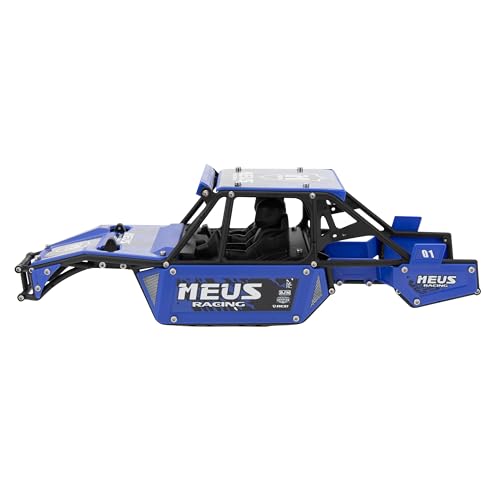 MEUS RACING Mantis24 Body with Roll Cage for Axial 1/24 SCX24 RC Crawler (Blue) - color: Blue