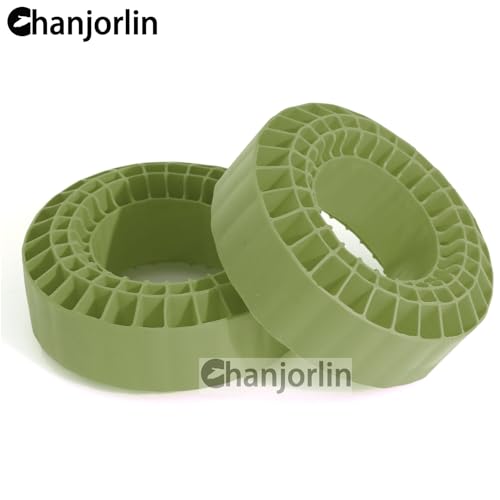 1.9 RC Silicone Rubber Insert Foam Soft waterproof 108x42mm Fit 118-122mm 1/10 Crawler Wheels Tires For 1:10 Crawler Car Traxxas TRX4 Axial SCX10 Capra RXB10 RC4WD D90 TF2 Gen8 4PCS (Green) | Fit 118-122mm 1/10 Crawler Wheels Tires - color: Green