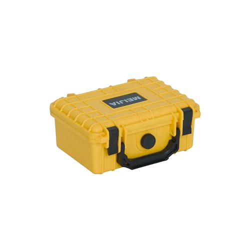 MEIJIA IP67 waterproof hard compact case,Customizable Fit Foam,8.12”x6.56”x 3.56”,Fit Use of Drones, Cameras,Equipments,lens (Yellow) - color: Yellow, size: 8.12 x 6.56 x 3.56 inches