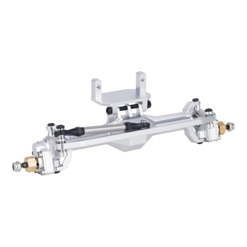 1/18 TRX4M Portal Axle,109.6g Aluminum CNC TRX4M Axle, Extended +10mm TRX4M Portal Axles with Two Servo Mount Options, for RC Crawler Car TRX4M Axle Upgrade Parts (Silver)