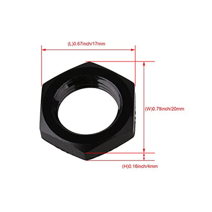 Mxfans 4pcs fits RC 1/8 Model Car 17MM Aluminum Alloy Wheel Hex Hub Nut N10169 Black