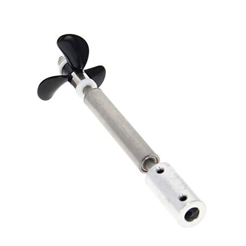 Heyiarbeit Drive Shaft Fit for 6mm Motor Shaft w Propeller and Universal Joint for RC Boat, L100mm Shaft, L50mm Sleeve, D36mm Propeller - size: 6.00MM
